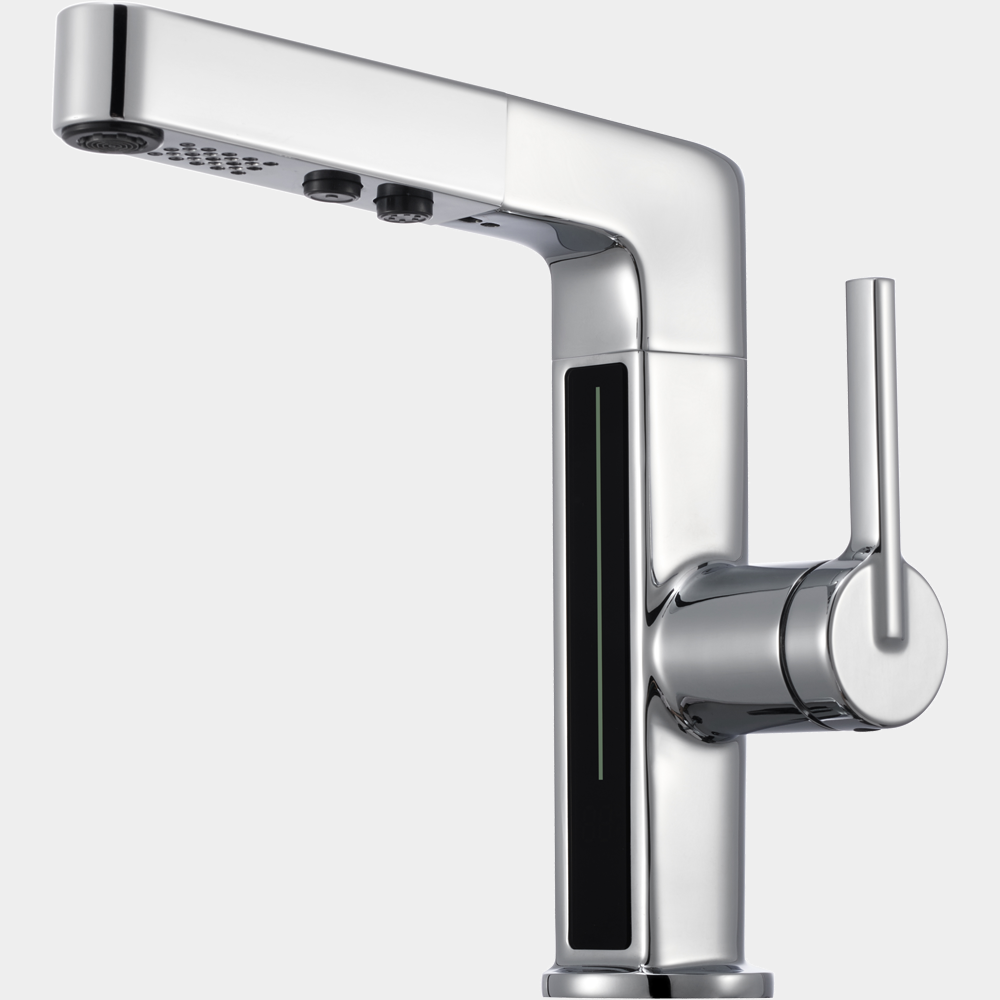 Opuluxify Pull-Out Bathroom Faucet with Temperature Display - OP003