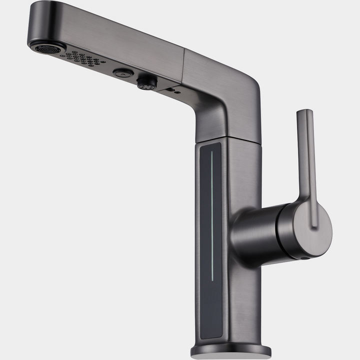 Opuluxify Pull-Out Bathroom Faucet with Temperature Display - OP003