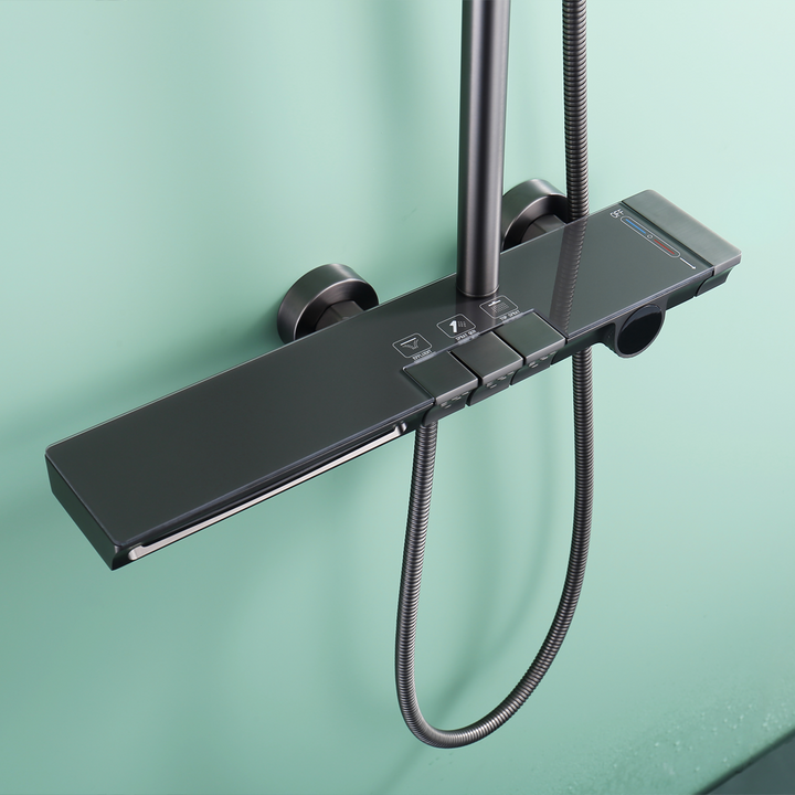 Opuluxify Thermostatic Shower System with Temperature Display and 3 Water Outlet Modes - OP2057