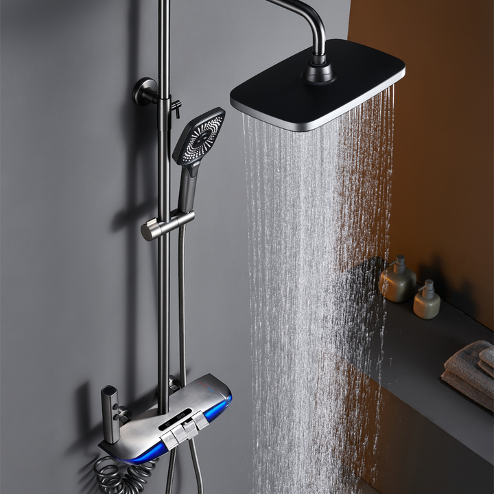 Opuluxify Thermostatic Shower System with Temperature Display & LED Light - OP002